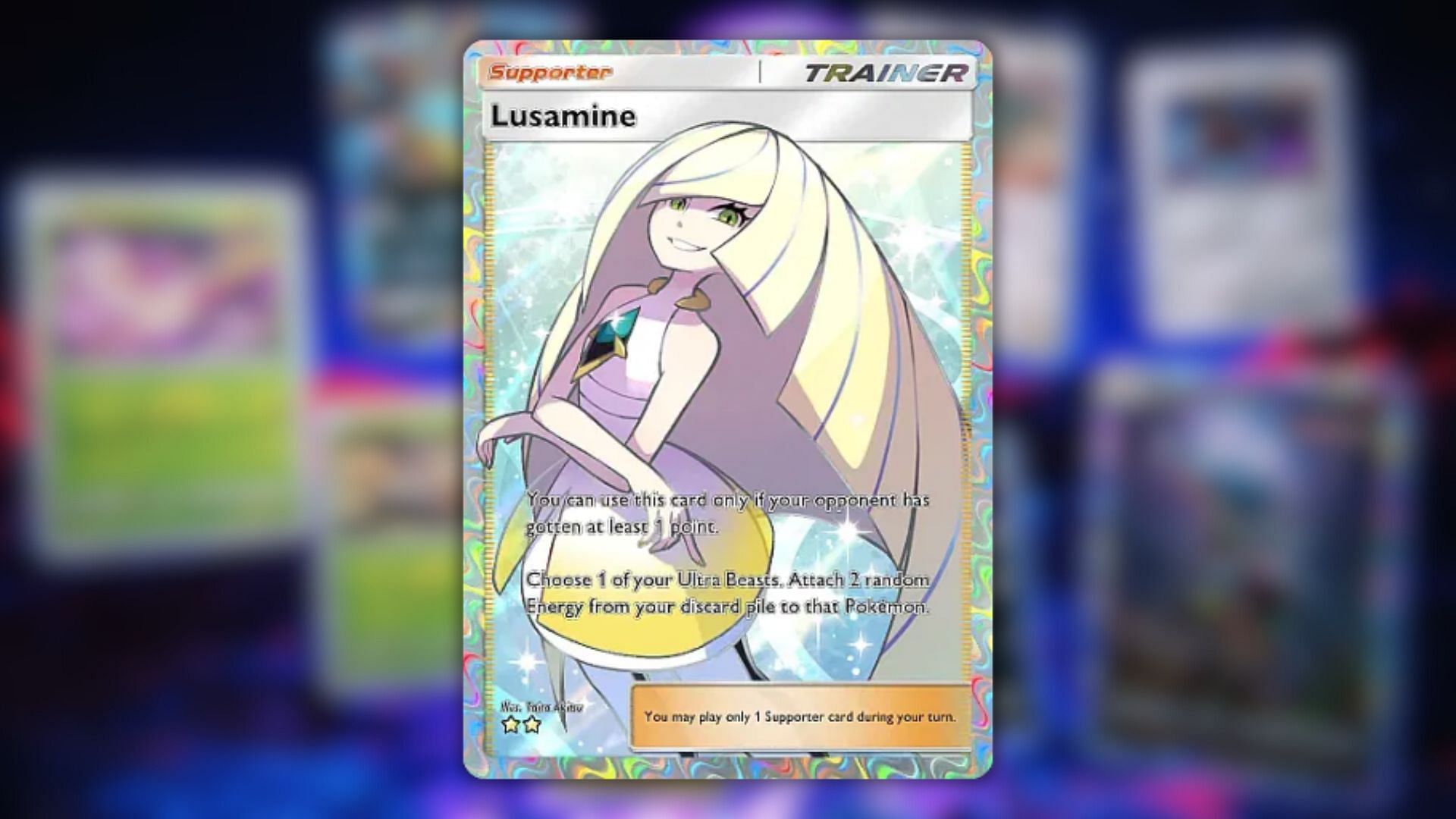 Lusamine as seen in the game (Image via The Pokemon Company)